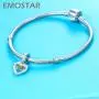 EMOSTAR 16 18 20 21 25 28 30 40 45 50 60 Birthday Charms fit European Bracelet, Dangle 18K Golden Number Heart Pendant with CZ, Anniversary Gifts for Women/Girls