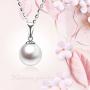 SISGEM 14K Gold Pearl Necklaces for Women with 18k Gold Pendant (Freshwater Cultured Pearl), Real Gold Anniversary Jewelry Gifts for Her, Present for Mother Wife Girlfriend, 18''