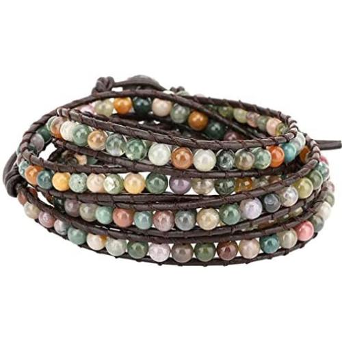 YGLINE Genuine Leader Beaded Wrap Bracelets for Women Girls Men Handmade Bracelet