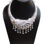 Sansar India Boho Tribal Peacock Hasli Choker Torque Indian Necklace Jewelry for Women