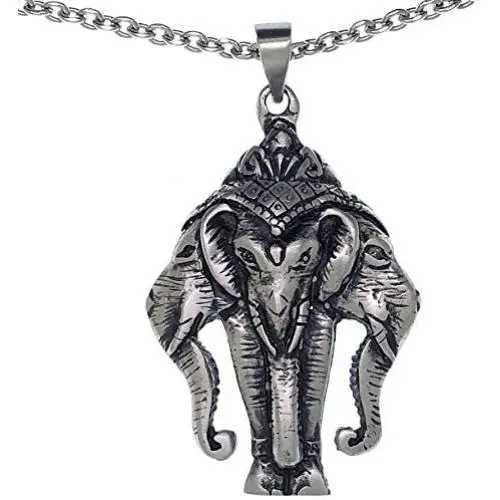 Holy 3 Headed Elephant God Erawan Ganesha Hindu Indian Thai Laos Laotian Pewter Mens Pendant Necklace Money Good Luck Lucky Charm Protection Amulet Safe Travel Talisman for men Stainless Steel Chain Holy 3 Headed Elephant God Erawan Ganesha Hindu Indian Thai Laos Laotian Pewter Mens Pendant Necklace Money Good Luck Lucky Charm Protection Amulet Safe Travel Talisman for men Stainless Steel Chain