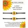 Sunflower Bracelet,QXY Handmade Sunflower Boho Bracelet Friendship Jewelry for Women Girl 2 Set