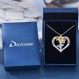 Distance Sunflower Necklace for Women S925 Sterling Silver Heart Necklace Jewelry,You are My Sunshine Pendant Necklaces Jewelry Gifts for Women Girls Mom Wife