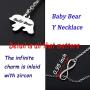 Zuo Bao Mama Bear and Baby Bear Lariat Y Necklace Set Mother Daughters Necklace Set Sweet Mother Daughter Gift Mom Jewelry