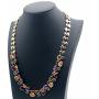 Hermosa Rose Gold Plated Multicolor Austria Crystal Elements Jewelry Set Necklace Earrings Bracelet and Ring