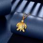 beautlace Butterfly Turtle Necklaces Celtic Knot Pendant Silver/18K Gold/Black Gun Plated Animals Necklace Jewelry Gifts for Men and Women