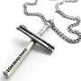 FORGIVEN JEWELRY Baseball Bat Cross Necklace Chain