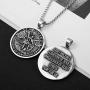 AsAlways Saint Michael Necklace, Personalized Engraving Protection Gifts for Men Women, Stainless Steel St. Michael The Archangel Medal Pendant Jewelry Pray For Us