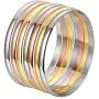 Stainless Steel Tri-Color Silver/Gold/Rose Gold Bangle Bracelets Set for Women, Set of 7 Pieces, Size 9.00 Inches Stainless Steel Tri-Color Silver/Gold/Rose Gold Bangle Bracelets Set for Women, Set of 7 Pieces, Size 9.00 Inches