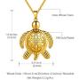 beautlace Butterfly Turtle Necklaces Celtic Knot Pendant Silver/18K Gold/Black Gun Plated Animals Necklace Jewelry Gifts for Men and Women