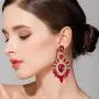 BriLove Womens Fashion Trendy Crystal Teardrop Halo Chandelier Dangle Earrings BriLove Womens Fashion Trendy Crystal Teardrop Halo Chandelier Dangle Earrings