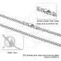 U7 Jewelry 1.2mm Stainless Steel Chain Men Womens Necklace Italy Made Round Snake Chain/Curb/Rolo/Box/Rope Chain Necklaces- Supper Thin & Hypoallergenic, 4 Colors, Length 6.3''-30 Inch, Adjustable