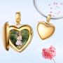 Women Teens Customized Photo Charm 925 Sterling Silver / 18K Gold Plated Tree of Life/Romantic Heart Shape Text Message Engrave and Colorful Image Print Photo Locket Charm for Bracelet,Gift Packed