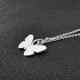 Honey Bumble Bee Necklace Lucky Star Necklace Tiny Moon Necklace Crystal Butterfly Necklace Faith Cross Necklace for Women Teen Girls