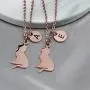 MEMGIFT Cat Necklace Jewelry Personalized Dainty Cute Delicate Birthday Gifts for Cat Lovers Teen Girls Women Rose Gold Handmade Initial Letter