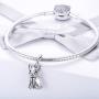 FOREVER QUEEN Dog Charm 925 Sterling Silver, Cute Loyal Partners French Bulldog Doggy Animal Pet Bead Charms fit Pandora Charms for Pandora Bracelets Jewelry, Animal Lovers