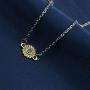 Joycuff Dainty Sunflower Necklace Cute Silver Choker You are My Sunshine Vintage Pendant Jewelry Handmade Birthday Gifts for Mom Women Daughter Garden Daisy Sun Flower