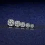 Cubic Zirconia Stud Earrings for Women, CZ Studs Earrings Sterling Silver Hypoallergenic White Gold Round Tiny Small Stud Earrings Jewelry Gifts for Women Girls Men ARSRKO 4mm 5mm 6mm 7mm 8mm