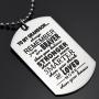 LParkin Grandson Gifts from Grandma Grandparents Grandson Necklace You are Braver Than You Believe Jewelry Dog Tag