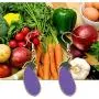 AKTAP Vegetarian Jewelry Vegan Earrings Eggplant Hook Dangle Earrings Gift for Vegan Veganism Gift AKTAP Vegetarian Jewelry Vegan Earrings Eggplant Hook Dangle Earrings Gift for Vegan Veganism Gift