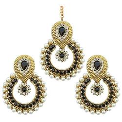 Dancing Girl Maang Tikka India Tikka Set Jewelry Kundan Jewelry Set for Women Girls Maang Teeka Red Maroon Green