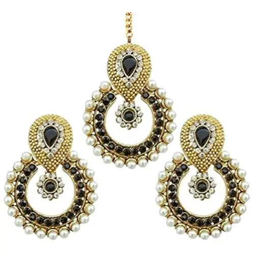 Dancing Girl Maang Tikka India Tikka Set Jewelry Kundan Jewelry Set for Women Girls Maang Teeka Red Maroon Green