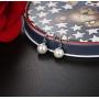 Thunaraz 925 Sterling Silver Freshwater Cultured Pearl Jewelry Necklace Earrings Set for Women Anniversary Gifts