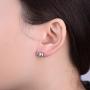 925 Silver Cute Pig/Panda Bear/Dog/Cat Earrings Stud Solid Sterling Jewelry'' Kiss me Hug Me'' 3D Kitten Earring