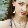 Asymmetric Clock Poker Card Alarm Dangle Drop Earring，Asymmetric Earrings Poker Clock Earrings Loving Woman Rock Earrings Long Pearl-like Fashion Jewelry