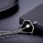 PROSTEEL Bow & Arrow Necklace,Sagittarius Necklace,Archery Necklace,Hunter Charm,Mens Womens Jewelry