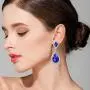 BriLove Womens Wedding Bridal Crystal Teardrop Cluster Beaded Chandelier Dangle Pierced Earrings BriLove Womens Wedding Bridal Crystal Teardrop Cluster Beaded Chandelier Dangle Pierced Earrings