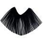 Mrotrida Tassel Bib Necklace Fashion Velvet Long Fringe African Chunky Choker Jewelry for Women Teen Girls Party Beach Black