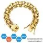 Jewelry Kingdom 1 Gold Link Bracelet for Men Boy Designer 15MM 18K Gold Heavy Chain Biker Bracelet hip hop Jewelry Available Length 7.5 inch 8.5inch 9.5inch