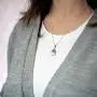 PAZ CREATIONS .925 Sterling Silver Floral Pearl Necklace