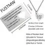 FUSTMW Couple Matching Gifts Necklace Engraved Wallet Inserts Wedding for Men Couples Jewelry for Boyfriend Girlfriend Birthday Gifts