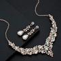 HapiBuy Crystal Bridal Jewelry Set Womens Rhinestone Necklace and Earrings Sets for Bride Bridesmaid Wedding Prom Party Accessories