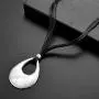 Jones New York Black Multistrand Silver Teardrop Tribal Chain Necklace