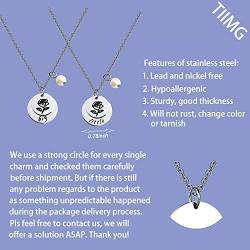 TIIMG Sister Gift Big Sis Little Lil Sis Sisters Necklace Jewelry Gift Friendship Gift Gift for Best Friend