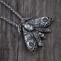 Fuqimanman2020 2pcs Death Head Moth Pendant Necklace Jewelry Goth Moth and The Moon