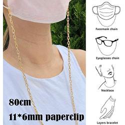 ZWGYS Mask Holder Face Mask Lanyard Eyeglass Chains for Women Eyeglass Holder Strap Eyeglass Lanyard with Clips Paperclip Chain Lanyard Pearl Shell Lanyard Lanyard for Kids Women 2 Pcs