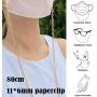 ZWGYS Mask Holder Face Mask Lanyard Eyeglass Chains for Women Eyeglass Holder Strap Eyeglass Lanyard with Clips Paperclip Chain Lanyard Pearl Shell Lanyard Lanyard for Kids Women 2 Pcs