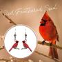 Lola Bella Gifts and Anne Koplik Red Cardinal Pave Swarovski Crystal Earrings Memorial Jewelry with Red Feathered Soul Poem Card, Gift Box Grief Sympathy Gift