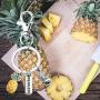 UJIMS IVF Gift Infertility Fearless Keychain with Pineapple Charm TTC Jewelry Encouragement Gift