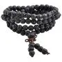 Jovivi 6mm 8mm Natural Lava Rock Stone Healing Gemstone 108 Prayer Beads Tibetan Mala Bracelet Necklace