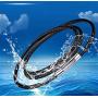Mixiueuro 2mm Leather Chain Necklace Black Waterproof Braided Wax Rope Chain With Upgrade Ultra Thin Light New Models Titanium steel Clasp, for Men Women children