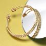 Cumoci Cuff Bracelet for Women Inspired Antique 2 Strand Rhinestone Adjustable Jewelry with Jewelry Box 01W