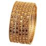 Touchstone ''Golden Bangle Collection Beautifully Hand Hammered Exotic Grain Work Wrist Filler Indian Bollywood Designer Jewelry Metal Bangle Bracelets in Antique Gold Tone for Women. Set of 13.