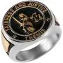 HZMAN Greek goddess Themis stainless steel fashion gold silver vintage mens jewelry ring HZMAN Greek goddess Themis stainless steel fashion gold silver vintage mens jewelry ring