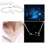 Women 925 Zodiac Jewelry for Women Horoscope Necklace Bridesmaid Necklace and Horoscope Bracelets for Teen Girls Set Jewelry (Gemini Necklaces and Bracelets)