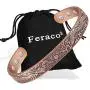 Feraco Copper Bracelets for Men Women Magnetic Therapy Bracelet for Arthritis Pain Relief Vintage Dragon Phoenix 99.9% Solid Copper Cuff Bangle Feraco Copper Bracelets for Men Women Magnetic Therapy Bracelet for Arthritis Pain Relief Vintage Dragon Phoenix 99.9% Solid Copper Cuff Bangle